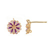 Enamel Stud Earring Findings KK-S356-662G-NF-2