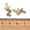 26Pcs Brass Micro Pave Cubic Zirconia Pendants KK-R218-09G-3