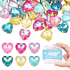 60Pcs 6 Colors Sew on Rhinestone GLAA-DC0001-05-1