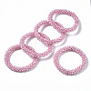 Faceted Transparent Glass Beads Stretch Bracelets X-BJEW-S144-002C-05-1