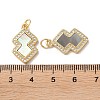 Brass Micro Pave Cubic Zirconia Pendants KK-B083-19G-01-3