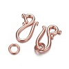 Alloy Hook and Eye Clasps LF1277Y-RG-NR-2