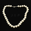 Elegant Pearl Beaded Necklaces NJEW-Q282-06-1