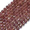 Natural Strawberry Quartz Beads Strands G-K389-A44-01-1