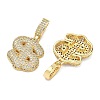 Brass Micro Pave Cubic Zirconia Pendants KK-P345-17G-07-2