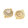 Brass Micro Pave Cubic Zirconia Connector Charms KK-U056-31G-2