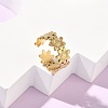 Adjustable 304 Stainless Steel Cuff Open Rings for Women RJEW-Z122-03G-04-1