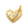 Brass Micro Pave Cubic Zirconia Pendants KK-U033-14G-01-1