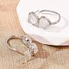 Valentine's Day Heart Natural Quartz Crystal Stud Earrings EJEW-T053-01P-08-2