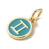 Real 18K Gold Plated Brass Enamel Charms KK-L216-001G-I-3