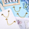 4Pcs Bee Alloy Hanging Chain Brooch FIND-CA0011-13G-5