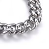 304 Stainless Steel Curb Chains Bracelets BJEW-E346-21P-2