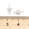 Rack Plating Brass Cup Peg Bails Pin Pendants KK-K277-01P-4