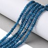 Dyed Natural Malaysia Jade Rondelle Beads Strands G-E316-2x4mm-54-5