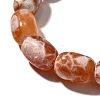 Natural Fire Crackle Agate(Dyed & Heated) Beads Strands G-H091-C03-01-3