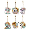 DIY Diamond Painting Animal Keychain Kits PW-WGF6659-01-5