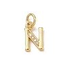 Brass Micro Pave Cubic Zirconia Charms KK-I382-03G-N-1