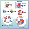 5Pcs 5 Colors Handmade Lampwork Pendants LAMP-TA0002-14-4