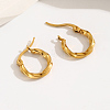 Fashionable Stainless Steel Twist Hoop Earrings RQ5508-4