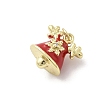 Brass Micro Pave Cubic Zirconia Pendants KK-A278-10G-01-2