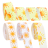 20 Yards 4 Styles Sun Pattern Polyester Ribbon OCOR-PH0007-71-1