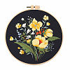 DIY Flower & Leaf Pattern Embroidery Kits SENE-PW0005-004B-1