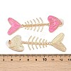 Alloy Enamel Dangle Stud Earrings EJEW-Z140-01G-5