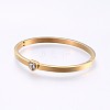 304 Stainless Steel Bangles BJEW-P222-08G-2