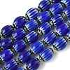 Handmade Millefiori Glass Oval Bead Strands LK-Z001-01A-02-1