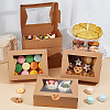 20Pcs Rectangle Kraft Paper Storage Gift Boxes with Clear Visible Window CON-BC0007-42-1-5