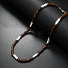 Bohemian Summer Cuboid Natural Howlite & Coconut Heishi Beaded Necklaces TY7189-2-1