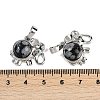 Natural Snowflake Obsidian Pendants G-I374-A-P03-3