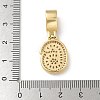 Brass Clear Cubic Zirconia European Dangle Charms LS-KK-R003-01G-06-4