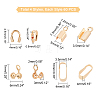 240Pcs 4 Style  Brass Folding Crimp Ends KK-PH0003-63-4