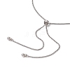304 Stainless Steel Crystal Stone Cage Pendant Necklaces NJEW-JN04794-3