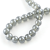 Transparent Spray Painted Glass Bead Strands DGLA-R050-6mm-16-2