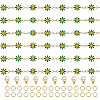 DIY Flower Brass Enamel Link Chains Bracelets/Necklaces Making Finding Kits DIY-AR0004-11-1