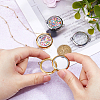 4Pcs 2 Colors Stainless Steel Floating Locket Links Connector Charms STAS-HS0001-40A-3