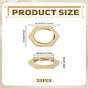 20Pcs Brass Nut KK-LP0004-77-2
