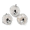 Natural Tourmaline & Druzy Agate Geode Pendants G-G162-02P-04-1