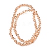 Electroplate Transparent Glass Beads Strands GL-CBA7A17-01A-07-4