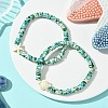 2Pcs Synthetic Turquoise Beads Stretch Bracelets BJEW-JB11407-3