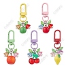 20Pcs 5 Styles Fruit Resin & Acrylic Pendant Decorations HJEW-FH00119-1