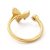 Clear Cubic Zirconia Butterfly with Enamel Open Cuff Ring KK-H439-11G-3