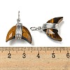 Natural Tiger Eye Copper Wire Wrapped Pendants G-B079-01P-01-3