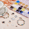 SUPERFINDINGS Graduate Theme Acrylic Beaded Stretch Bracelet with Alloy Enamel Charms DIY Making Finding Kit DIY-FH0006-73-5