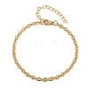 201 Stainless Steel Oval Link Chain Bracelets for Women BJEW-G767-01F-G-4