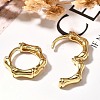 Rack Plating Bamboo Brass Hoop Earrings for Women EJEW-C125-10G-3