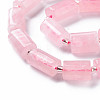 Natural Rose Quartz Beads Strands X-G-S345-8x11-014A-3