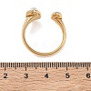 304 Stainless Steel Pave Clear Cubic Zirconia Cuff Open Rings for Women RJEW-F207-03D-G-3